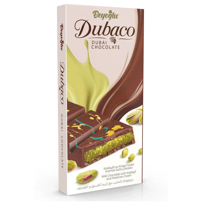 Barre de chocolat au lait Dubaco Dubai 200g Chocolat au lait classique