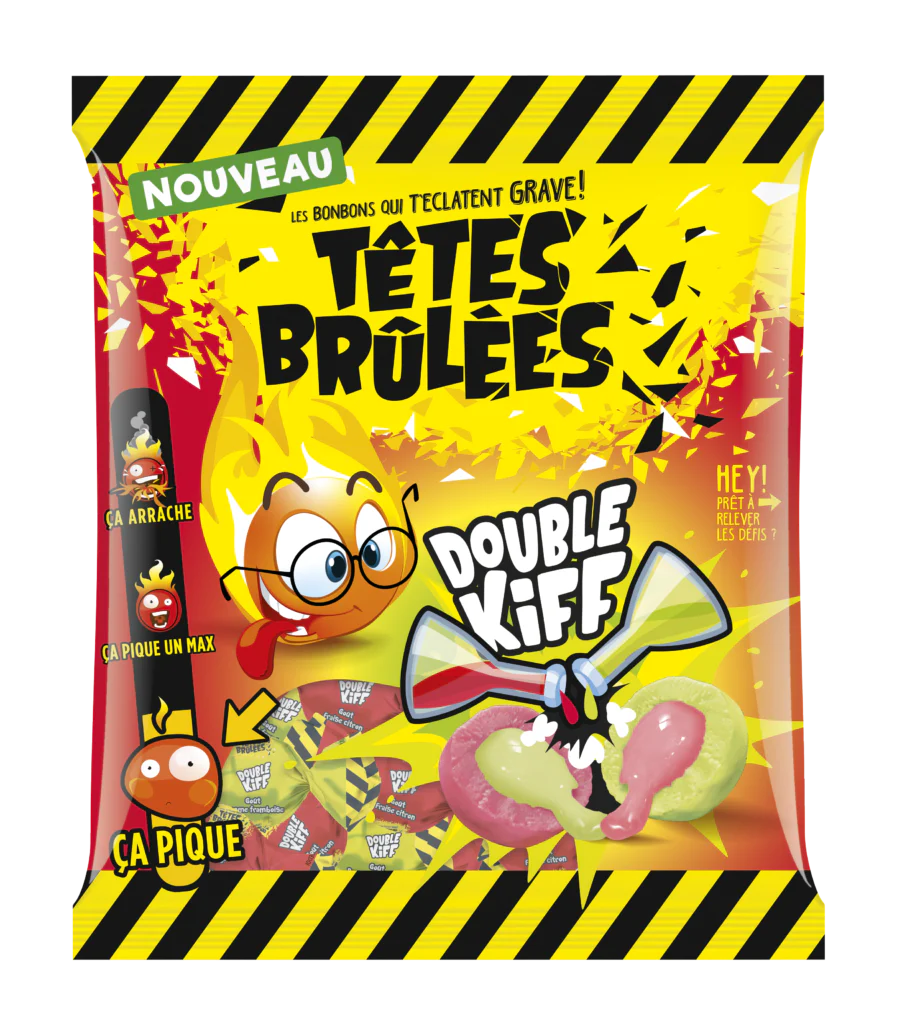 Têtes Brûlées – Double Kiff – Bonbons explosifs et acidulés 180gr