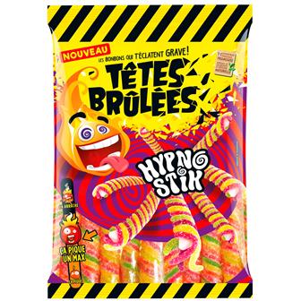 Têtes Brûlées – Hypno Stick– Bonbons explosifs et acidulés 180gr