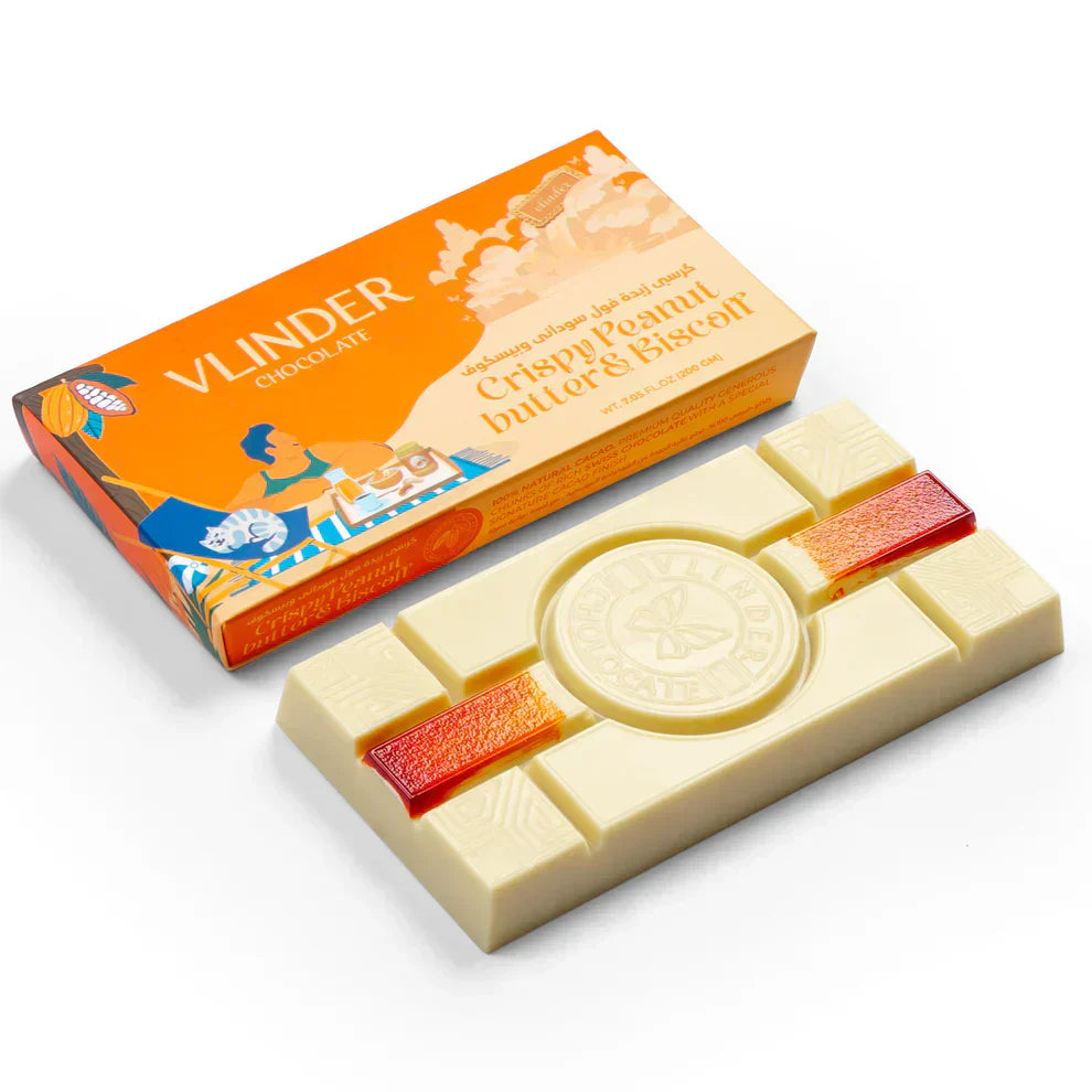 Barre chocolatée Vlinder croustillante au beurre de cacahuète et Biscoff