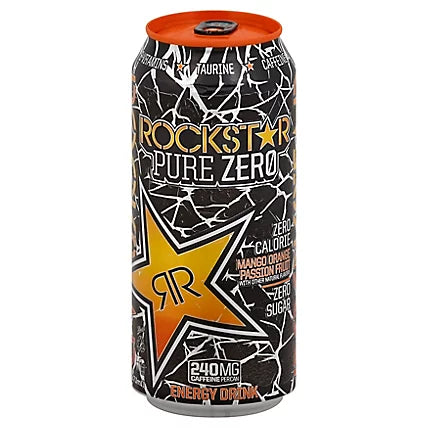 Rockstar Energy Pure Zero Mango Orange Passion