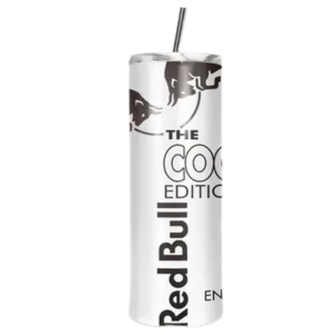 Gobelet Red Bull avec paille, édition noix de coco