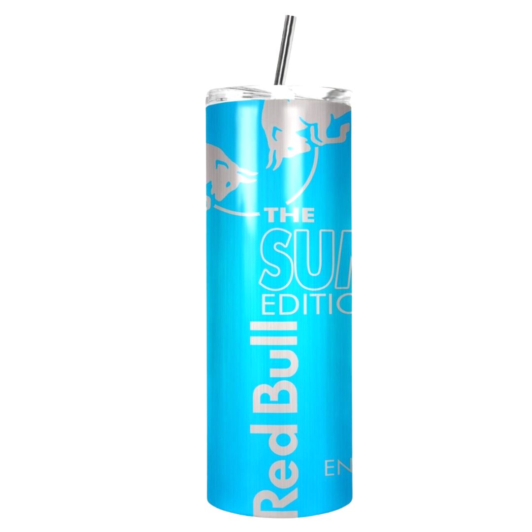 Gobelet Red Bull avec paille, édition Beach Breeze