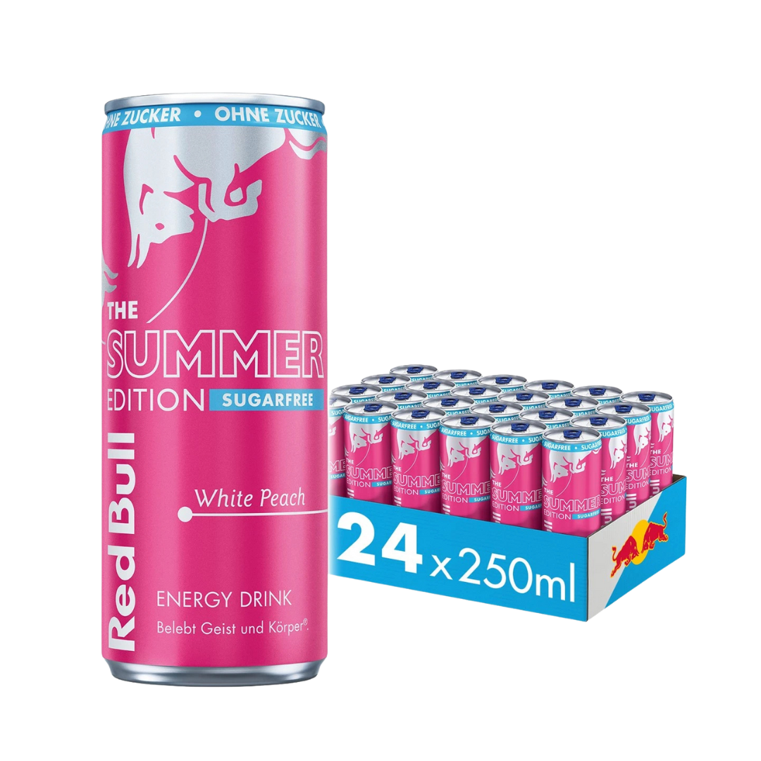 Pack X24 Red Bull White Peach Sugarfree 250ML