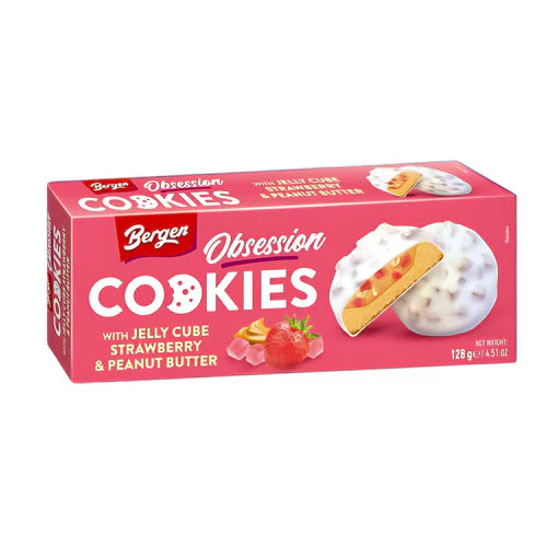 Bouchées de gelée Bergen Cookies à la fraise et au beurre de cacahuète