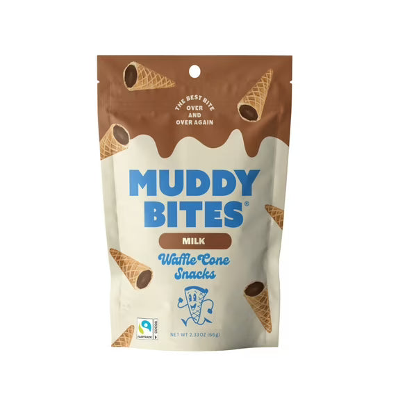 Cornet de gaufre au chocolat au lait Muddy Bites