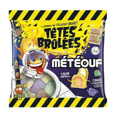 Têtes Brûlées Météouf – Bonbons Acidulés Végétariens 162gr