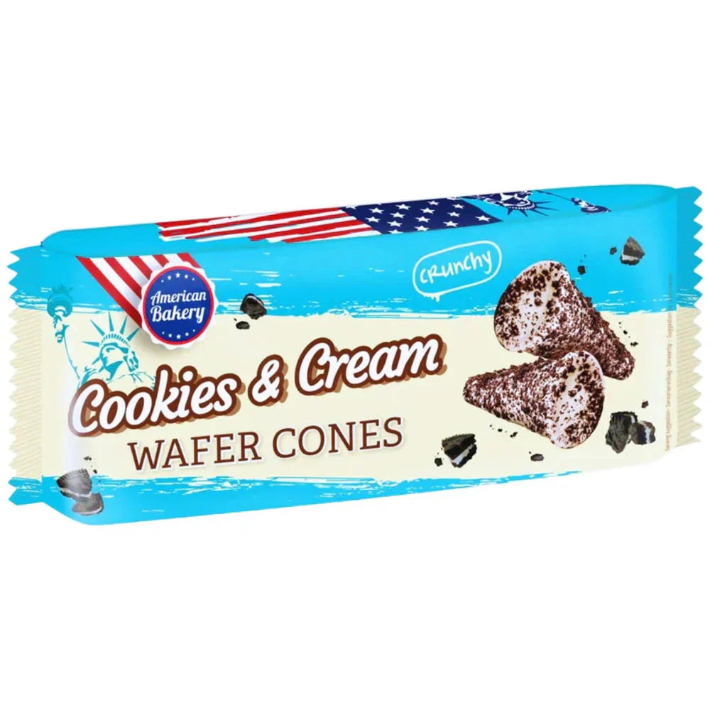 Cônes de gaufrette American Bakery Cookies &amp; Cream