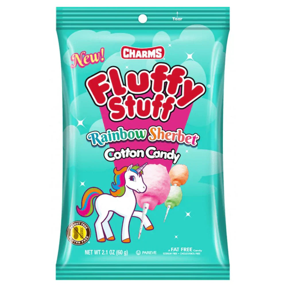 Charm's Fluffy Stuff Cotton Candy Rainbow Sherbet