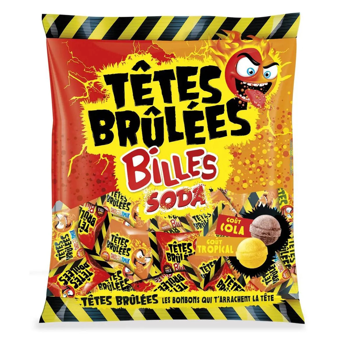 Têtes Brûlées Billes Soda – Bonbons acidulés et pétillants