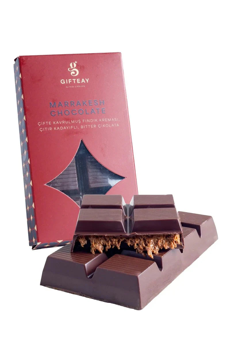 Dubai Chocolate: Double Roasted Hazelnut Cream & Crispy Kadayif Dark Chocolate