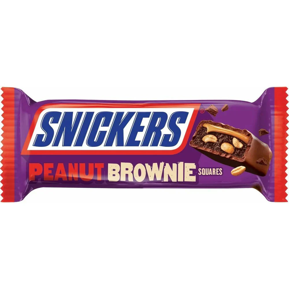 Snickers Peanut Brownie Squares