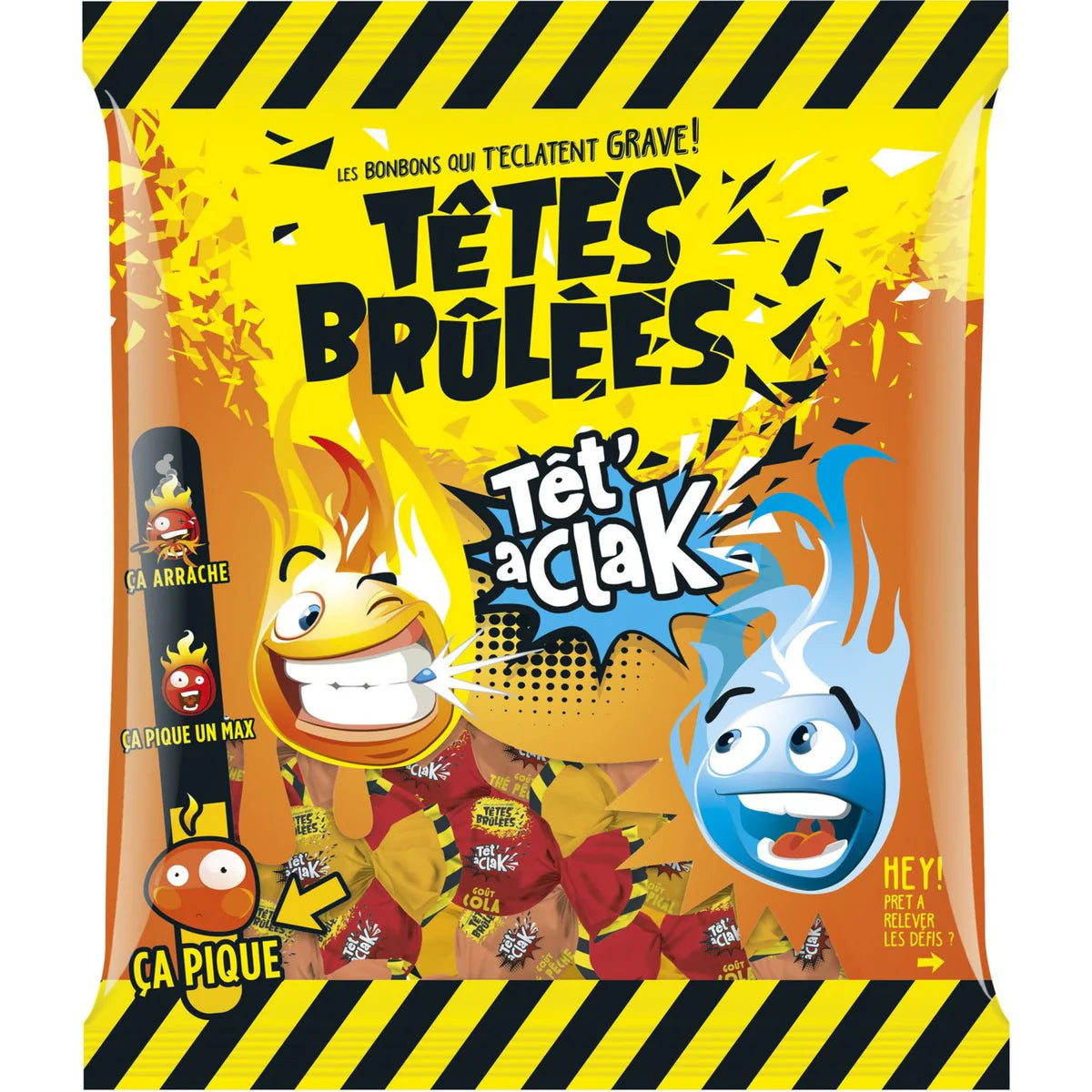 Têtes Brûlées – Têt’a Clack – Bonbons explosifs et acidulés 180gr